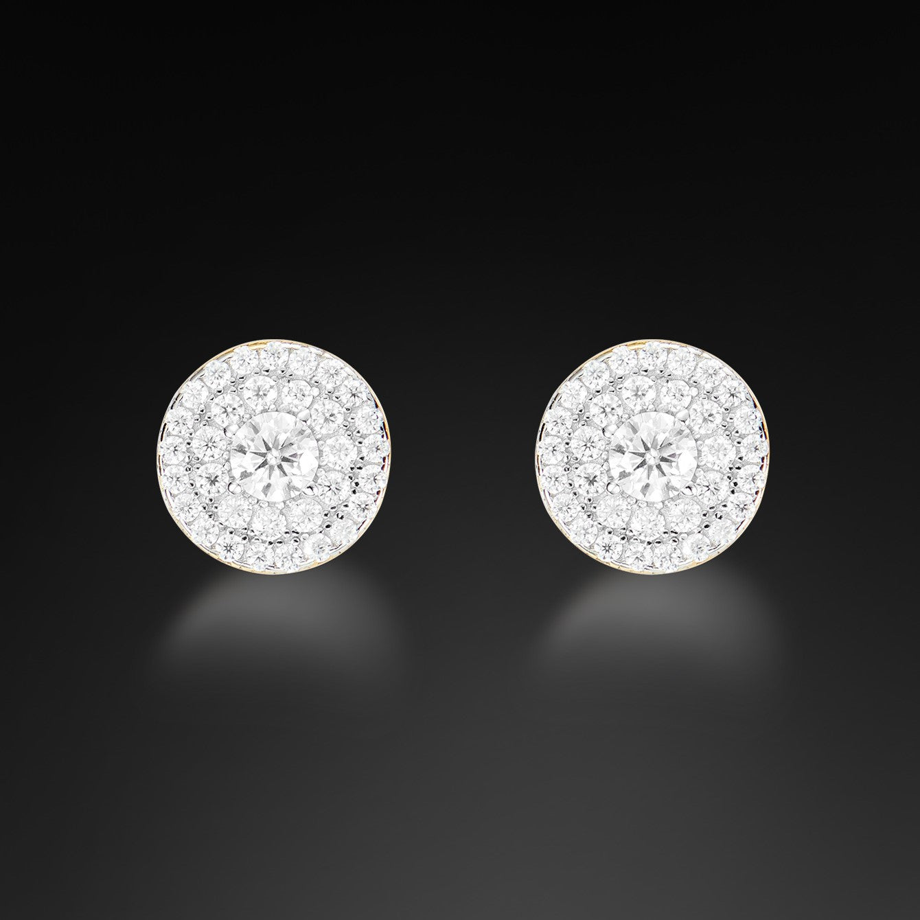 Moissanite Round Stud Earring