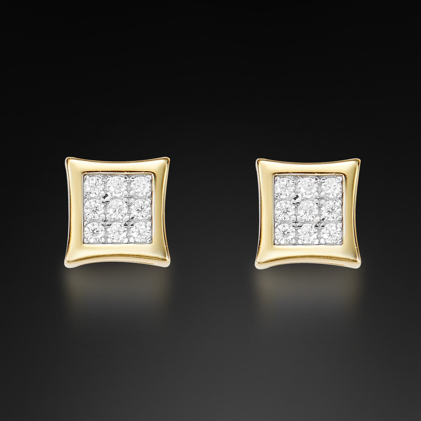 Moissanite 6MM Sqaure Stud Earring