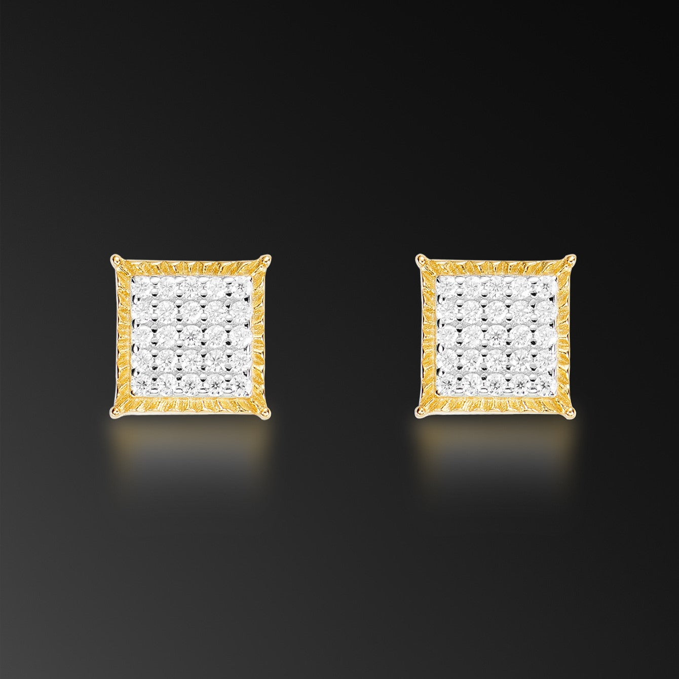 Moissanite Square Stud Earring