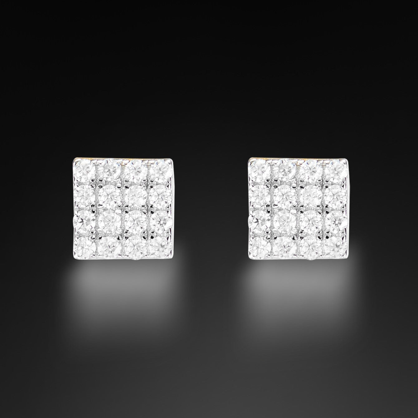 Moissanite 5MM Square Stud Earring