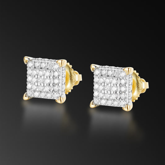 Moissanite Square Cut Stud Earring