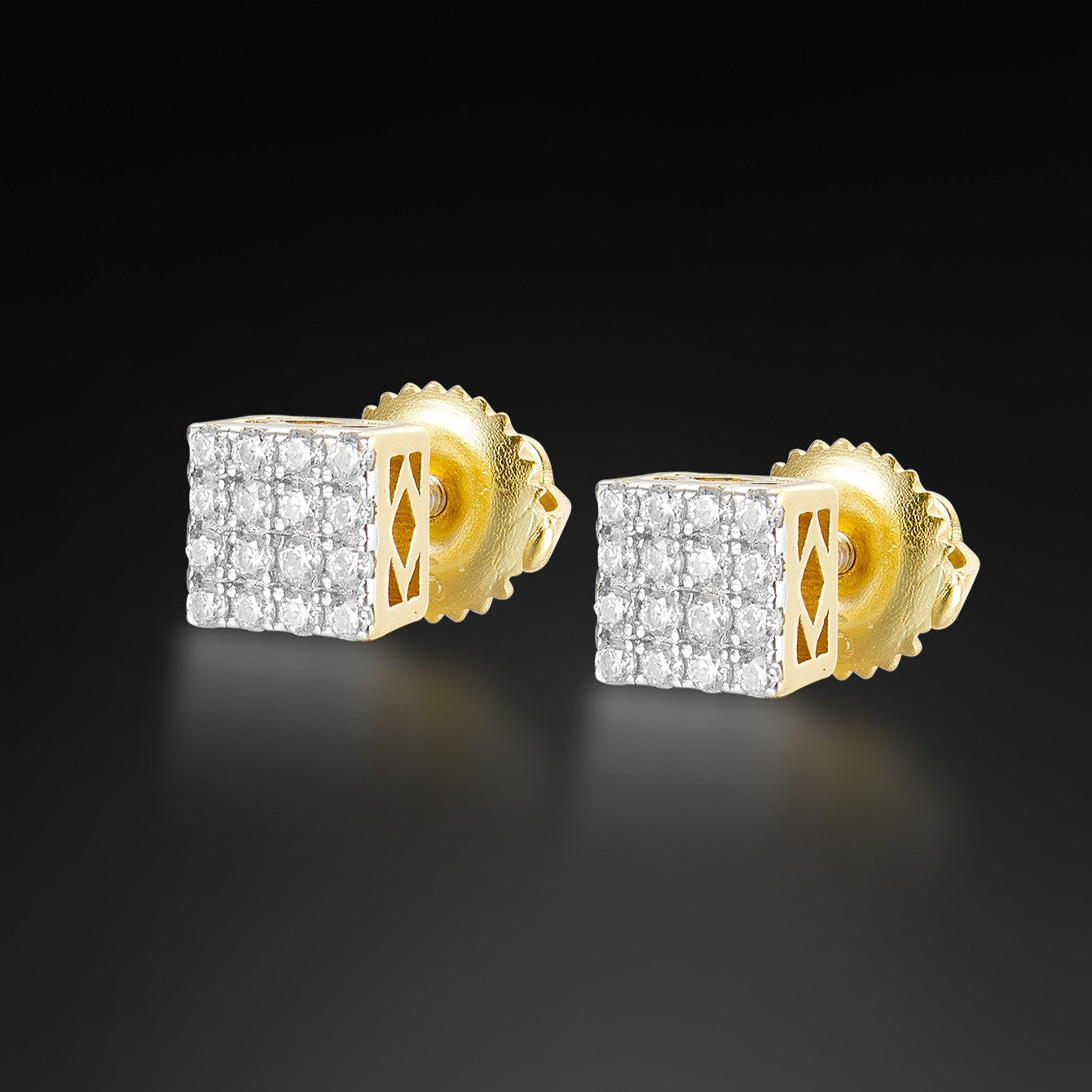 Moissanite 5MM Square Stud Earring
