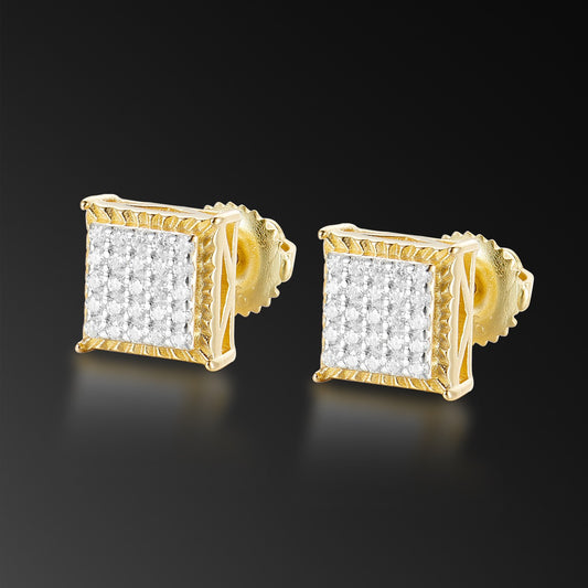 Moissanite Square Stud Earring