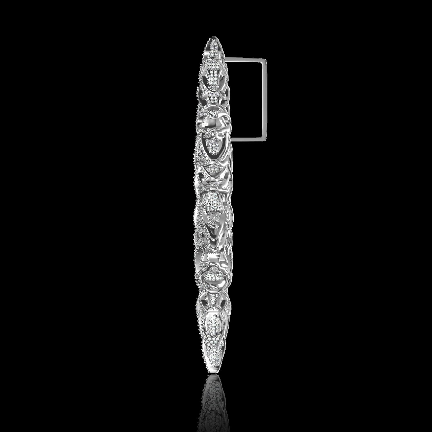 Upside Down Thorns Cross Pendant