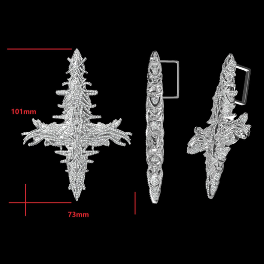 Upside Down Thorns Cross Pendant