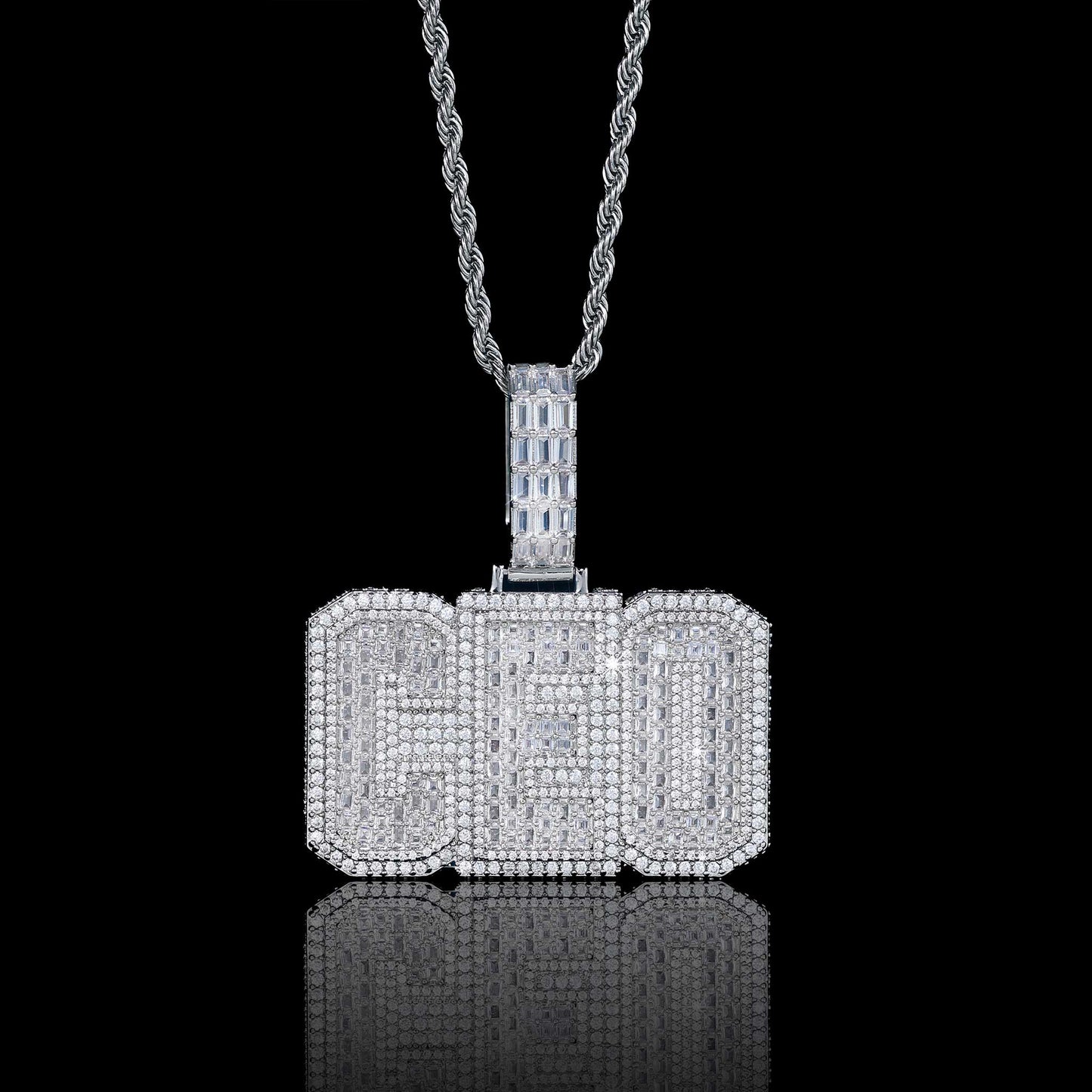 Baguette Box Letter Custom Pendant