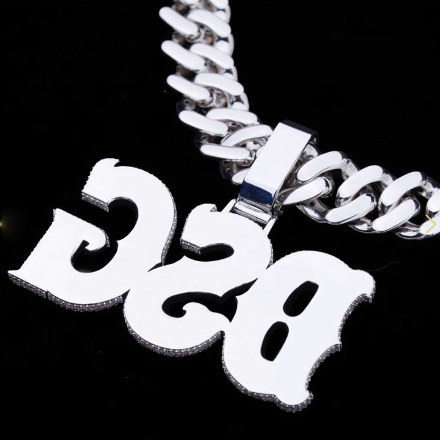 Baguette Spiked Letter Custom Pendant