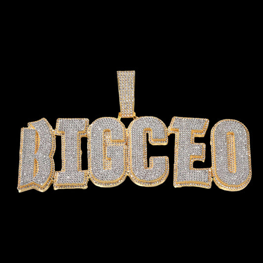 Double Layer Custom Letter Pendant