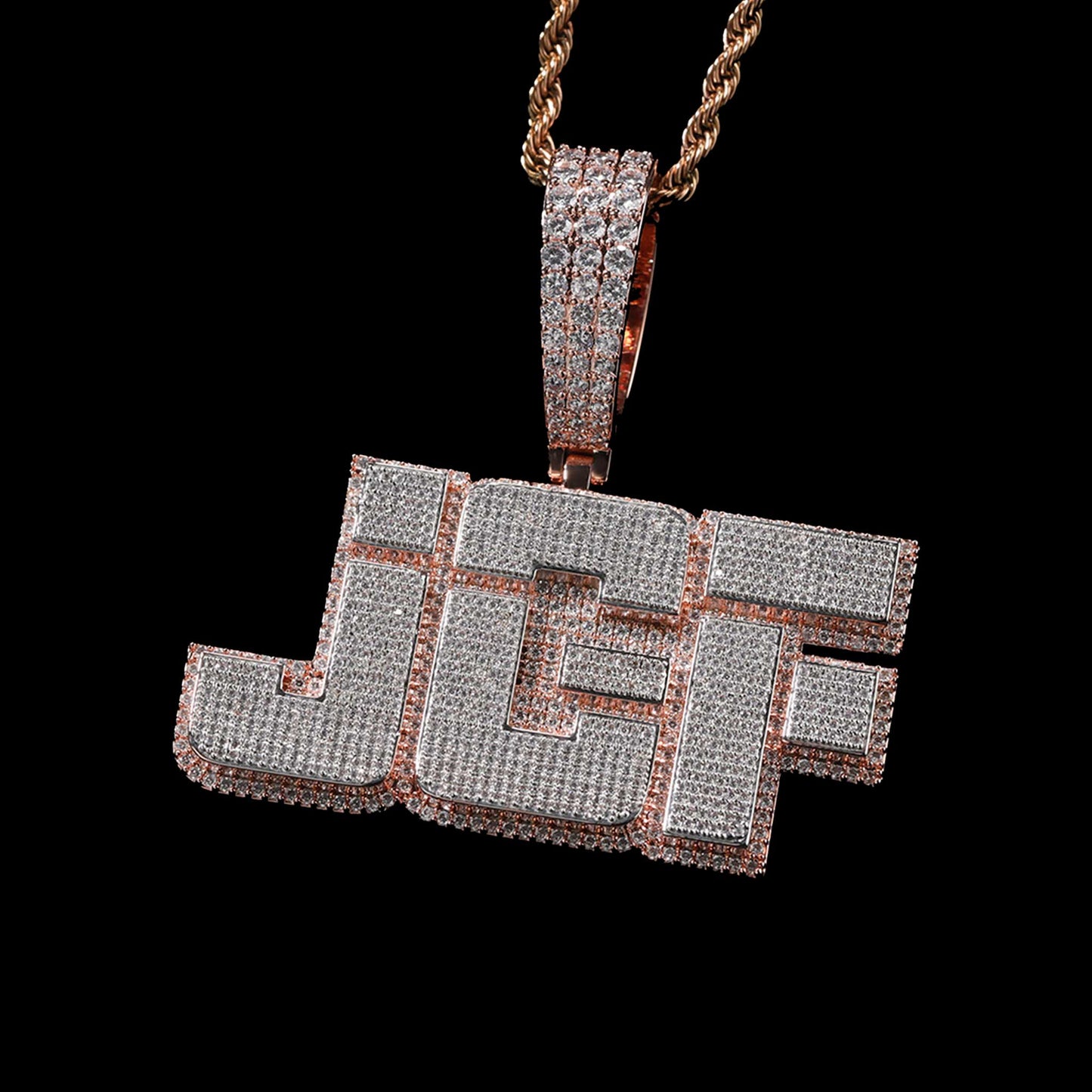 Two-tone Color Custom Letter Pendant