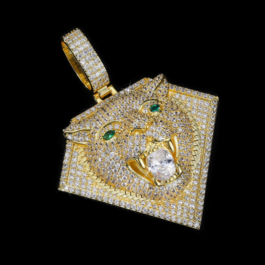 Diamond Leopard Iced Out Pendant