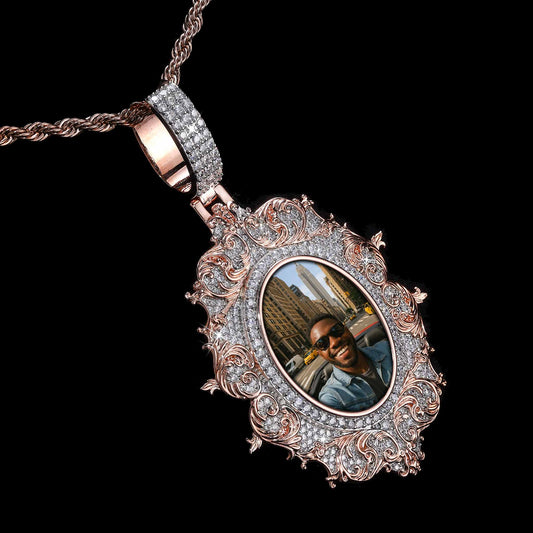 Flower clusters Custom Photo Pendant
