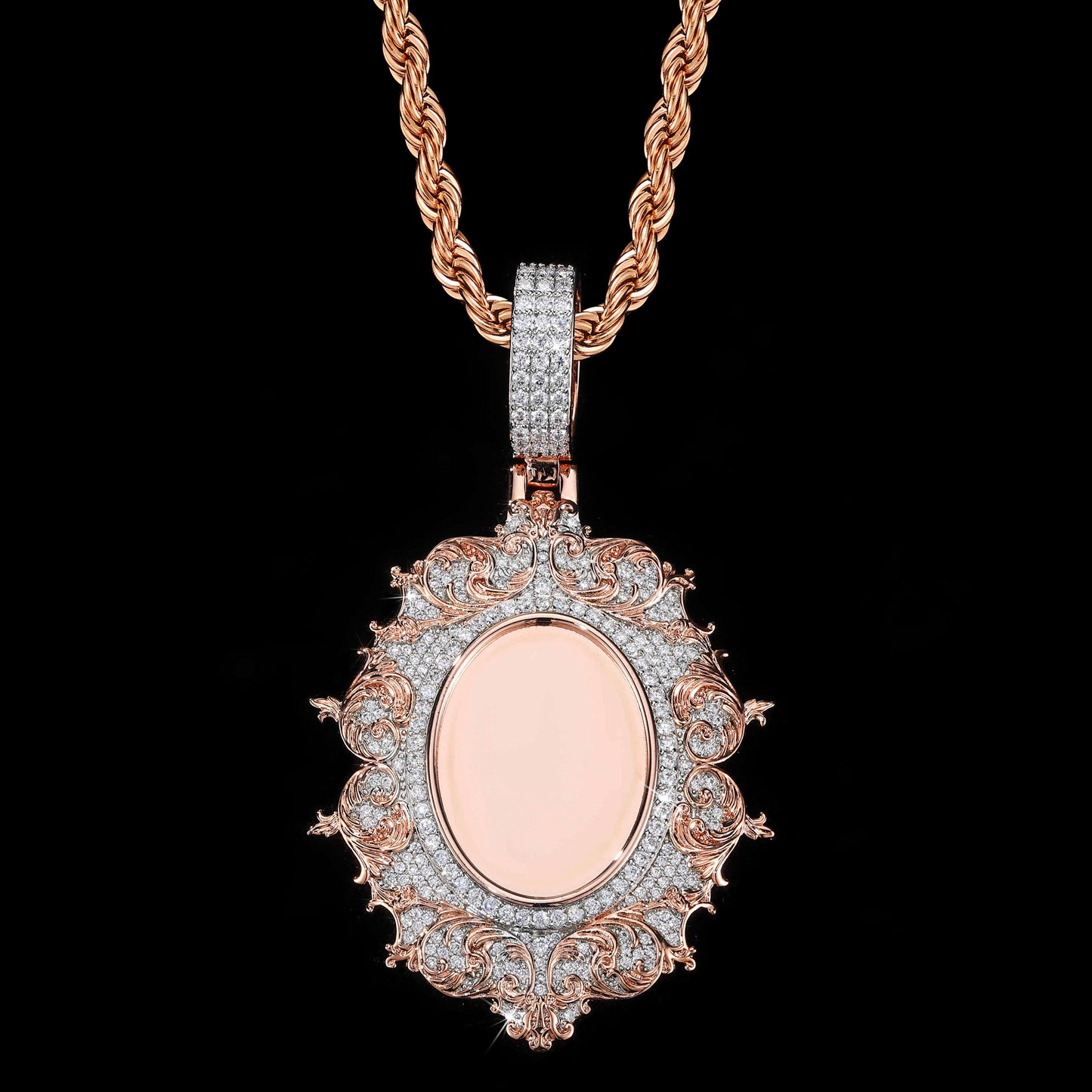Flower clusters Custom Photo Pendant