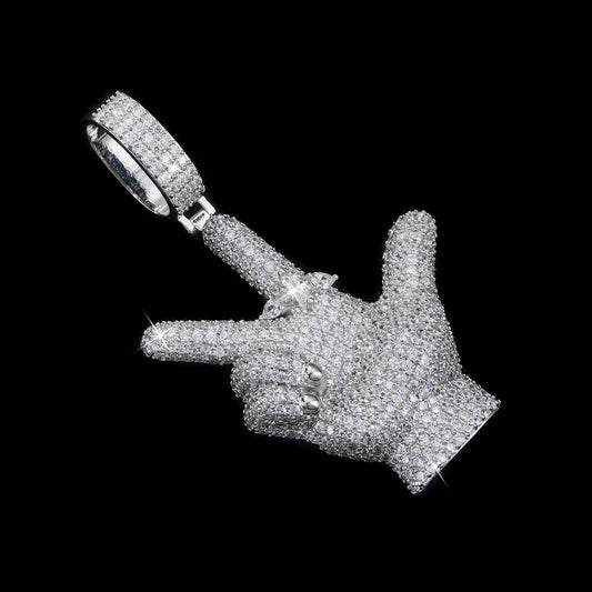 YVL Gesture Iced Out Pendant