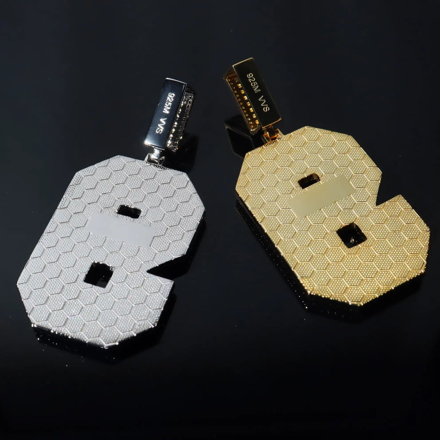 Baguette Cut Number Custom Pendant