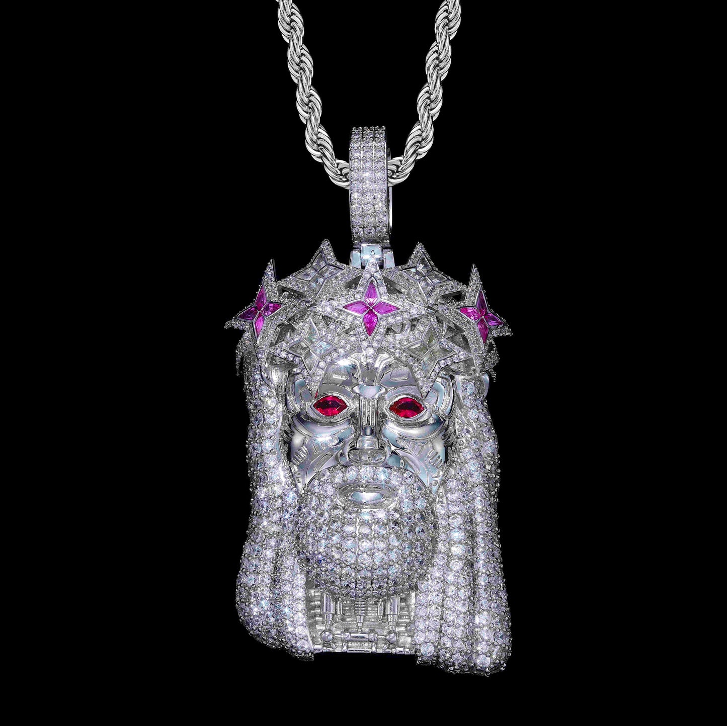 Iced Cyber Jesus Pendant