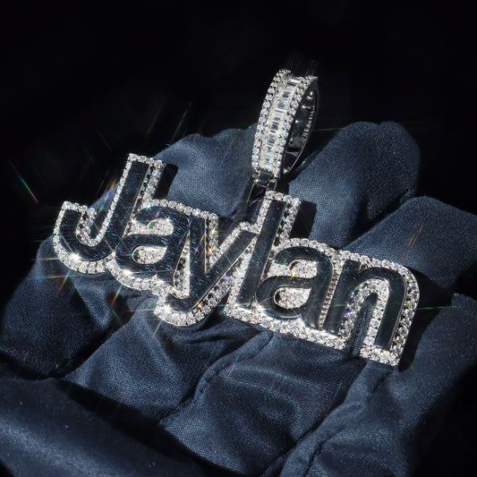 Custom Polished Effect Letter Pendant