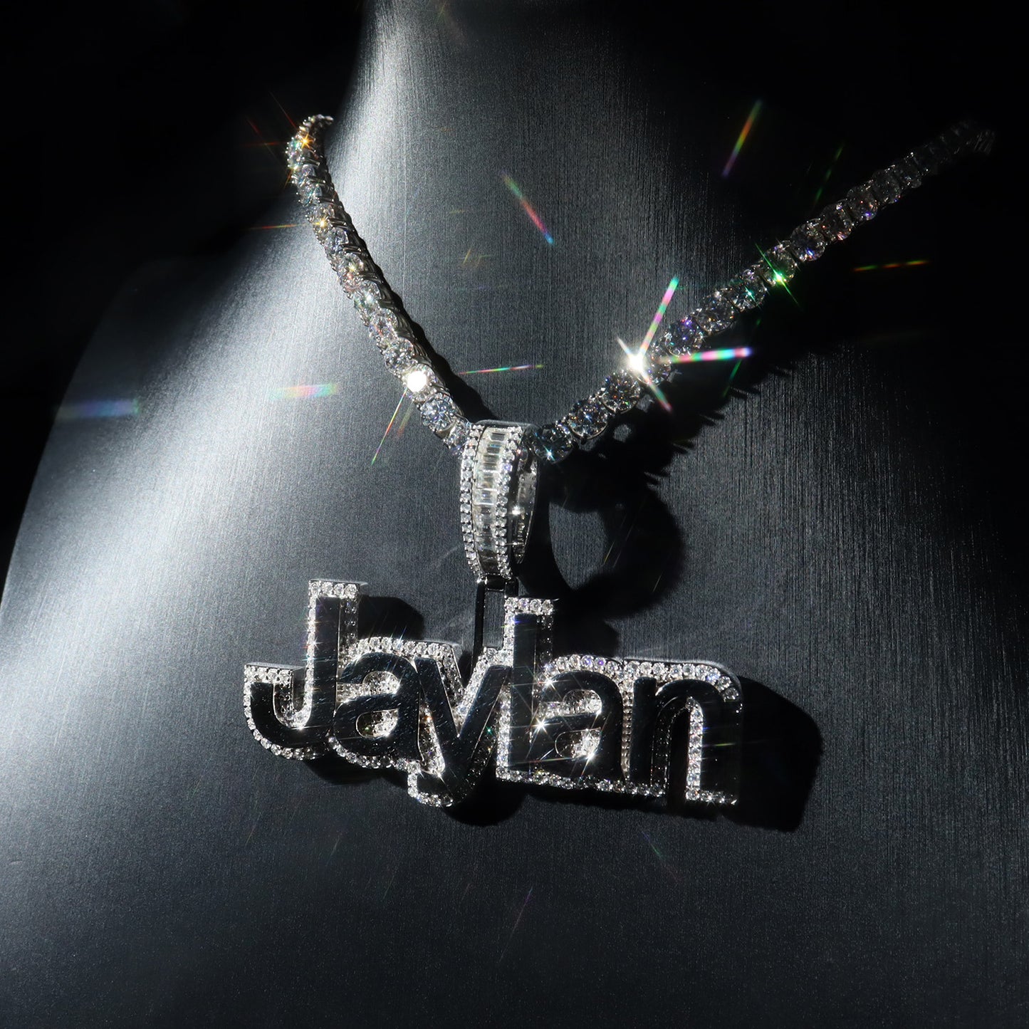 Custom Polished Effect Letter Pendant
