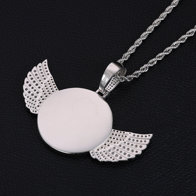 Photo With Wings Custom Moissanite Pendant
