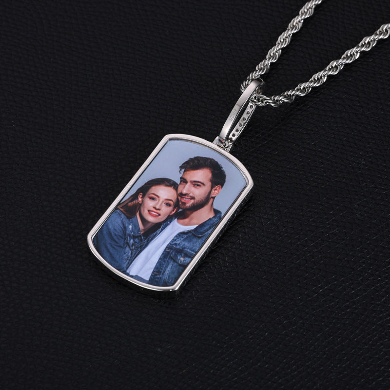 Broken Heart Photo Custom Moissanite Pendant
