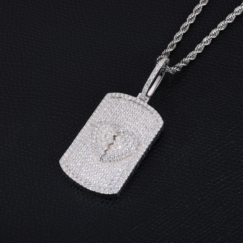 Broken Heart Photo Custom Moissanite Pendant