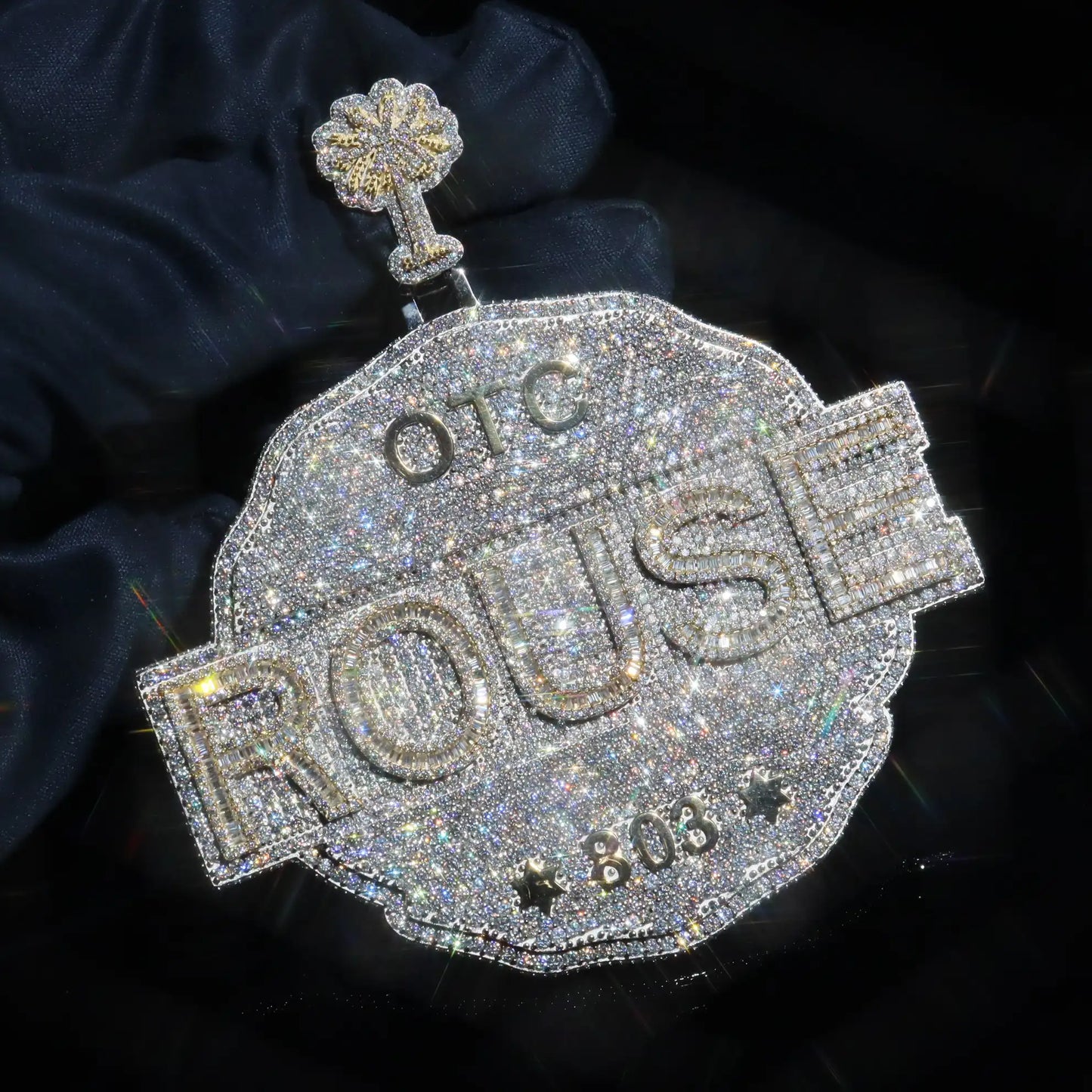 Custom Letter On Irregular Circle Pendant