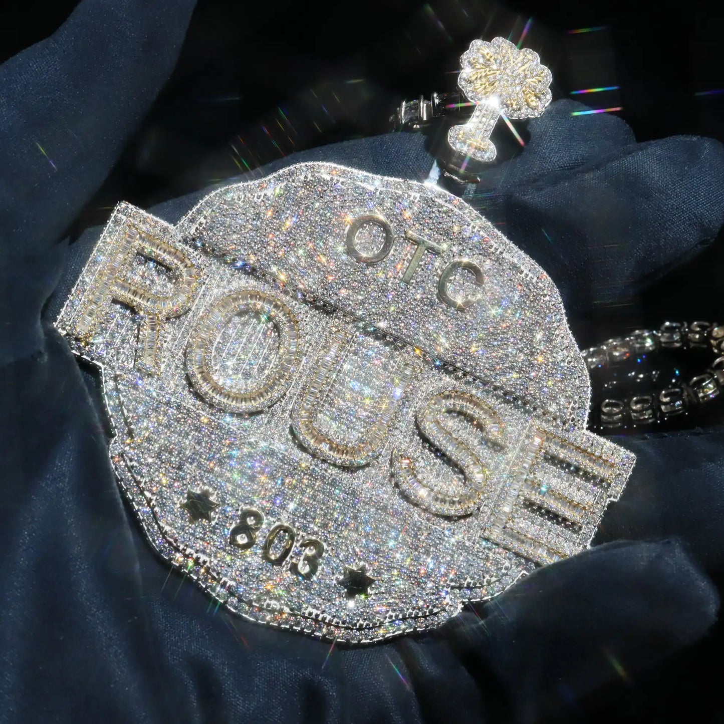 Custom Letter On Irregular Circle Pendant