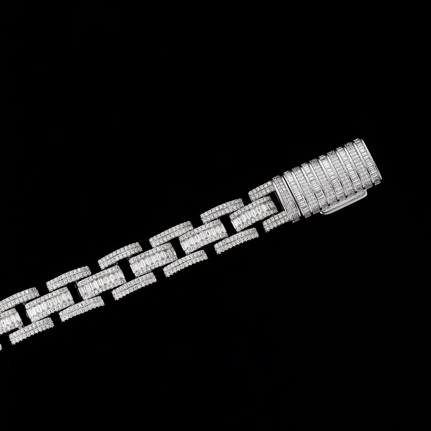 S925 Moissanite Baguette & Round Bracelet