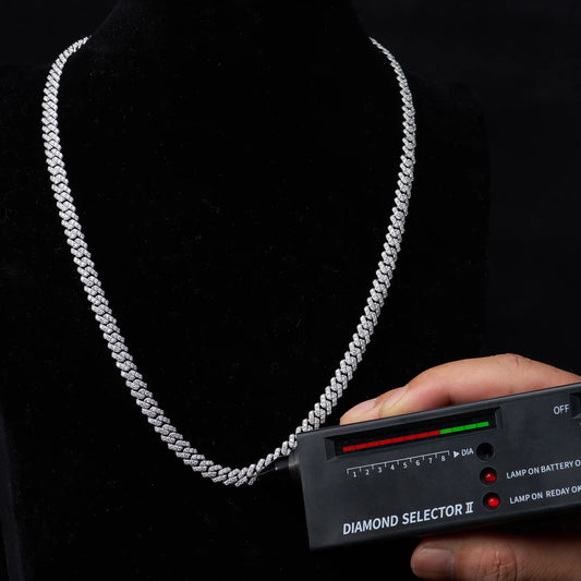 S925 Moissanite 6MM Cuban Bracelet