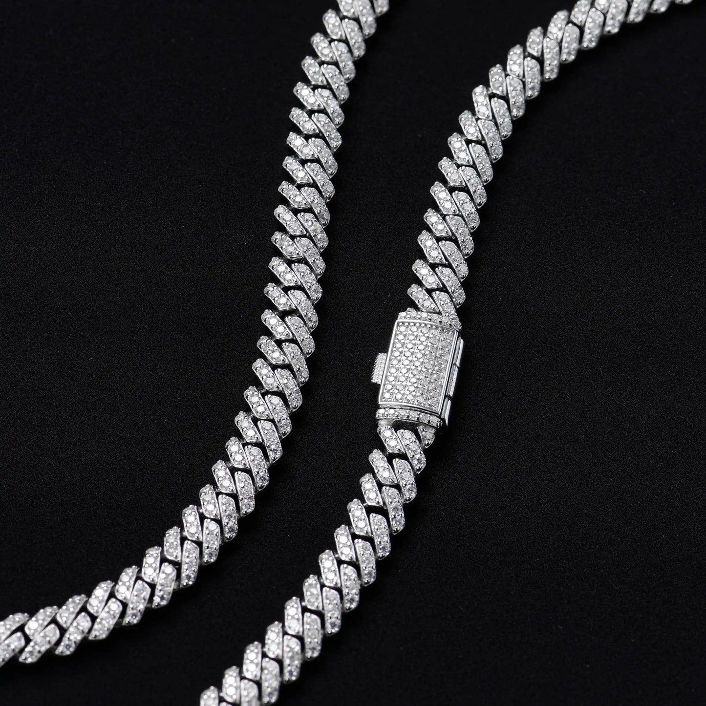 S925 Moissanite 6MM Cuban Bracelet