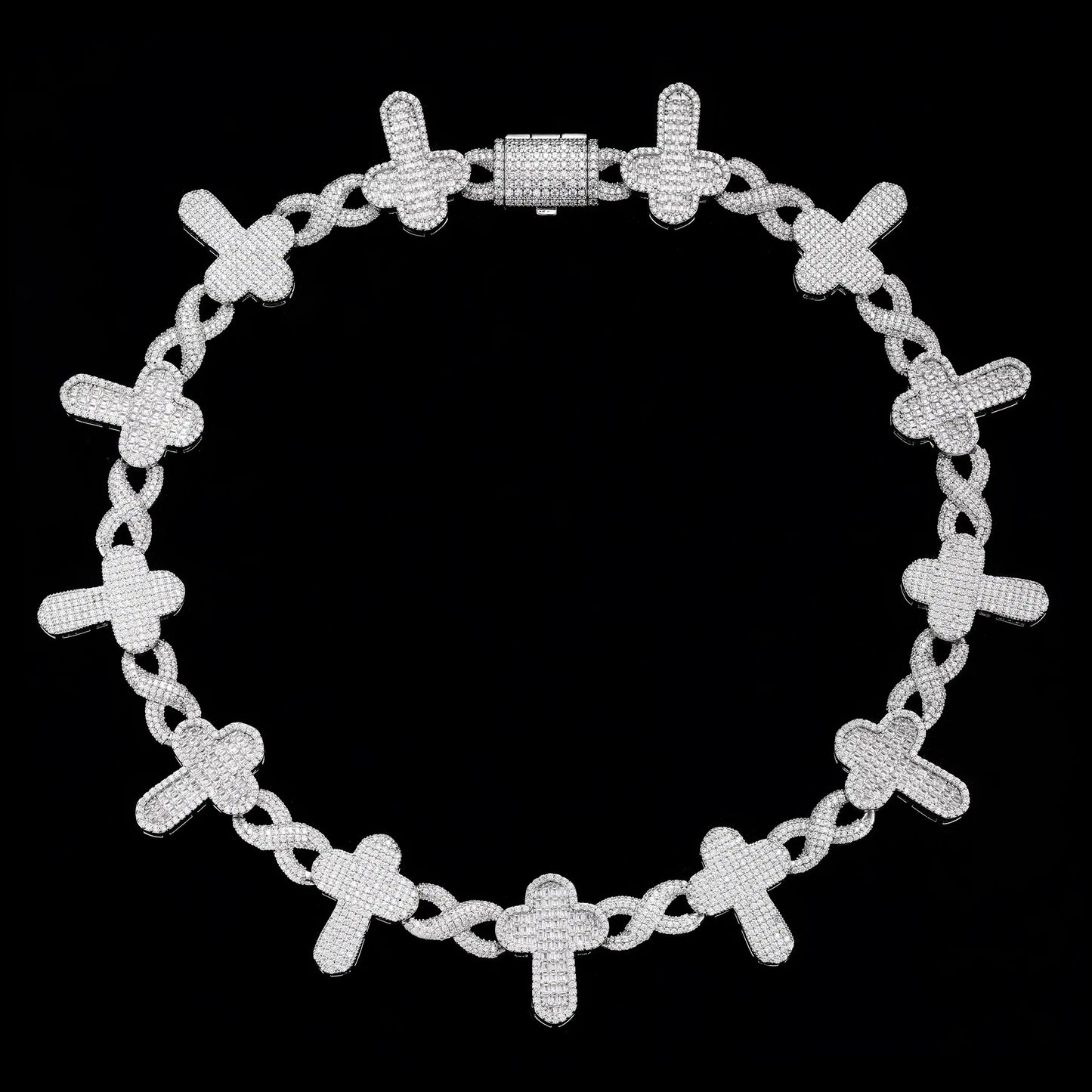 S925 Moissanite Cross Infinity Chain