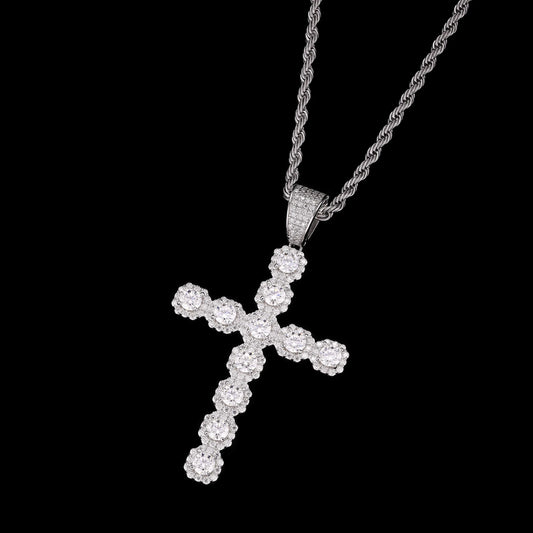 Iced Out Cross Pendant