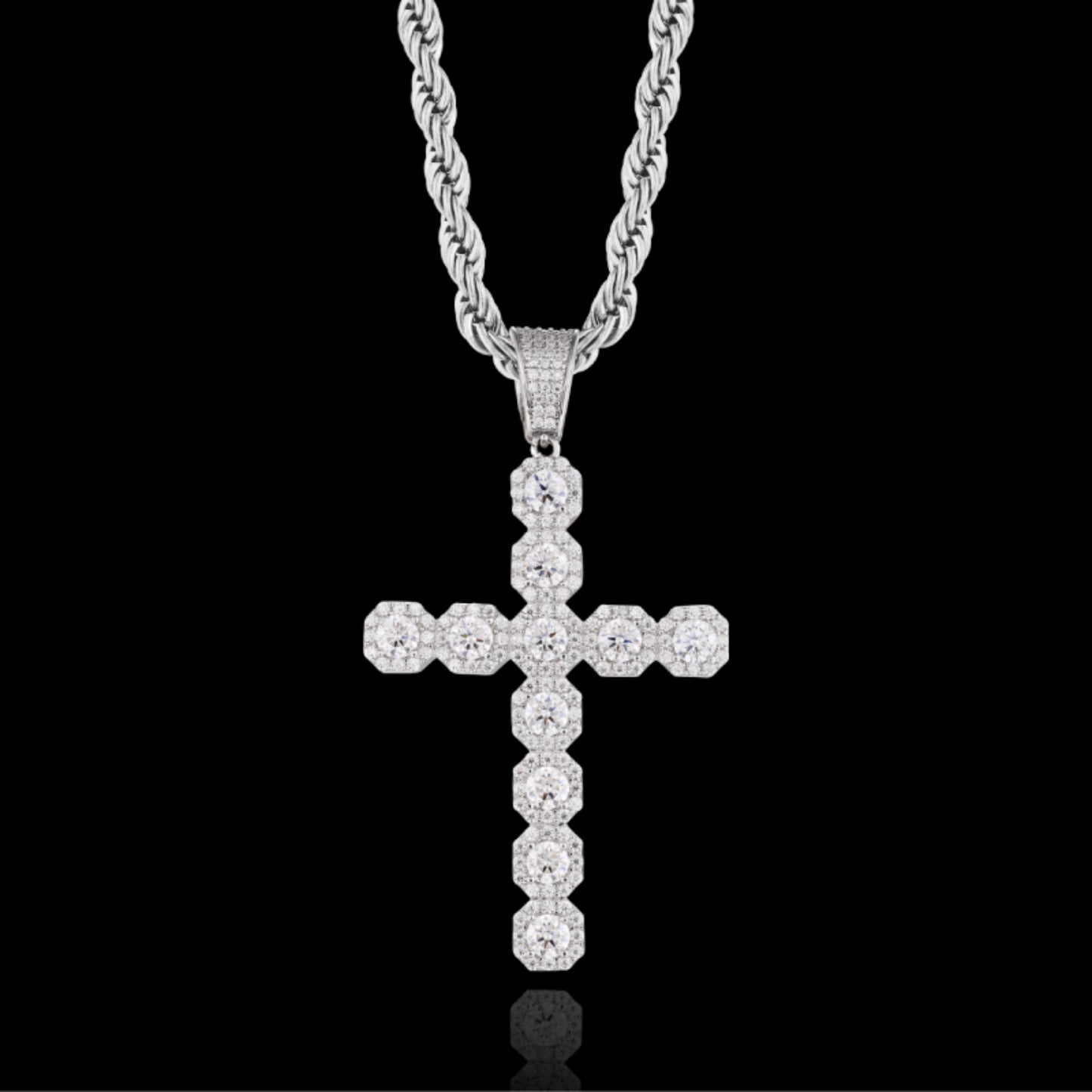 Iced Out Cross Pendant