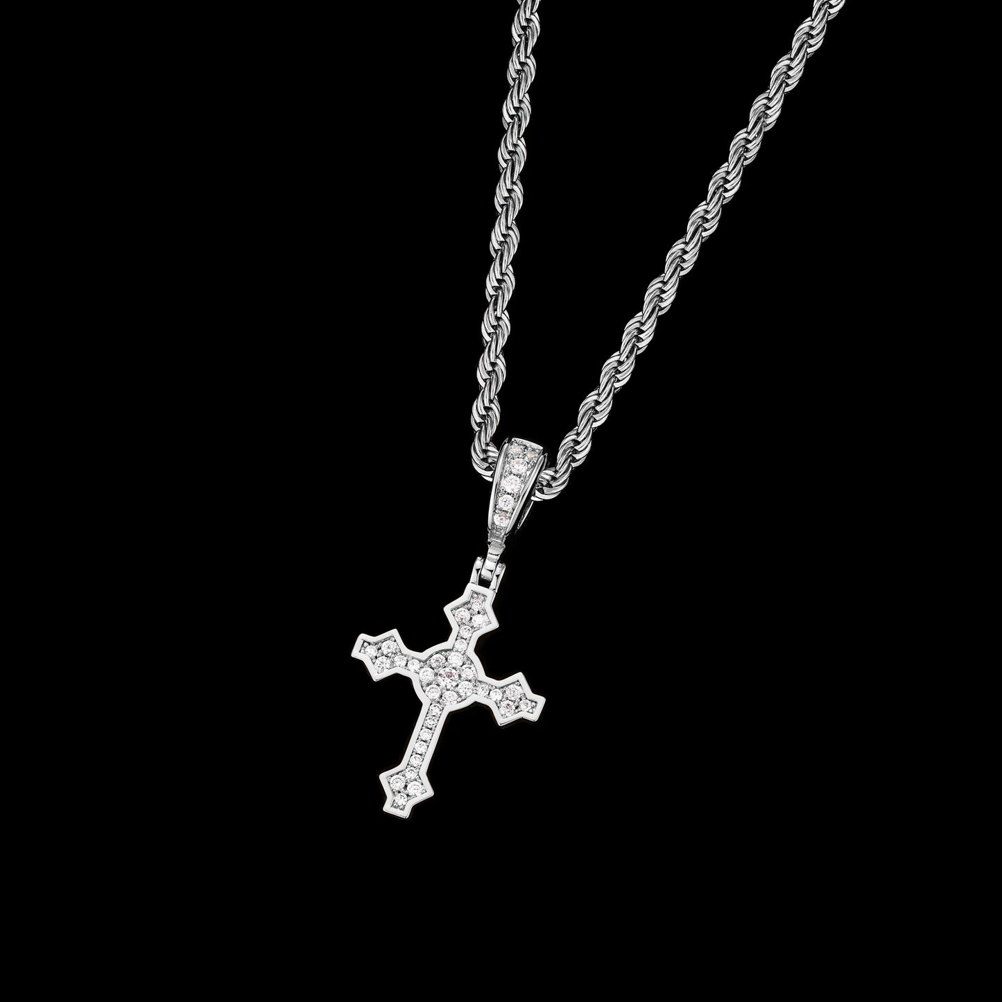 Iced Mini Celtic Cross Pendant
