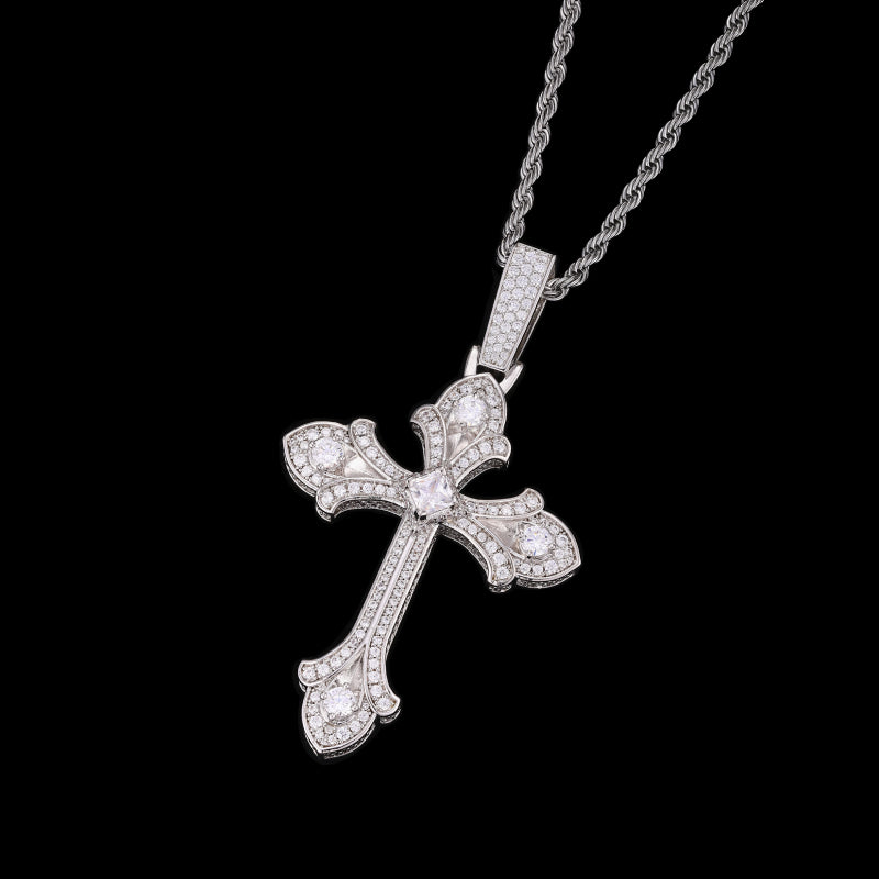 Iced Patonce Cross Pendant