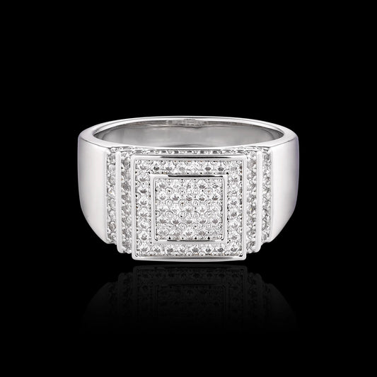 S925 Moissanite Square Ring