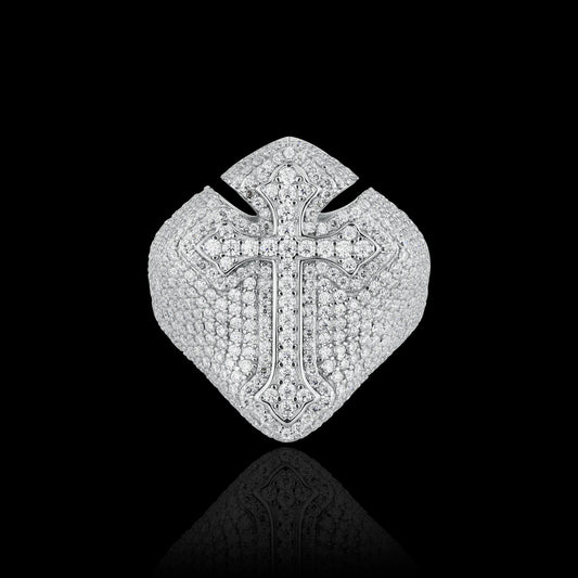 S925 Moissanite Cross Ring