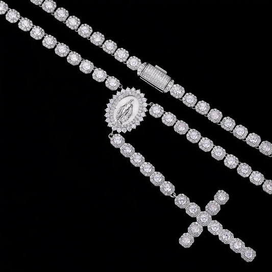 Micro Clustered Rosary Tennis Chain