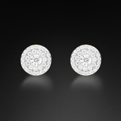 Moissanite Round Stud Earring