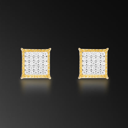 Moissanite Square Stud Earring