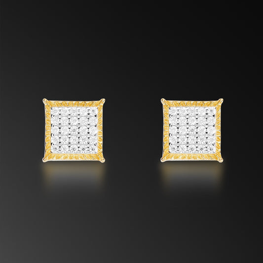 Moissanite Square Stud Earring