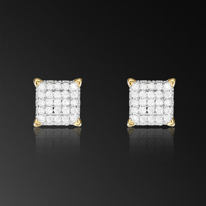Moissanite Square Cut Stud Earring