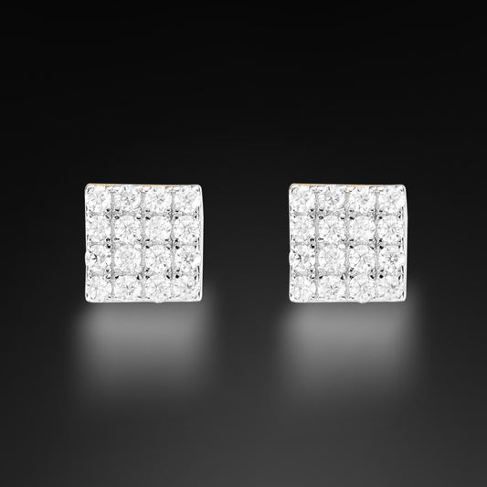 Moissanite 5MM Square Stud Earring
