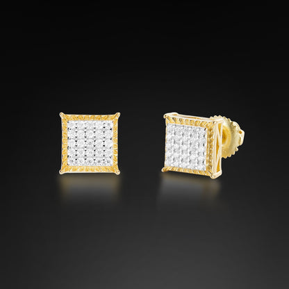 Moissanite Square Stud Earring