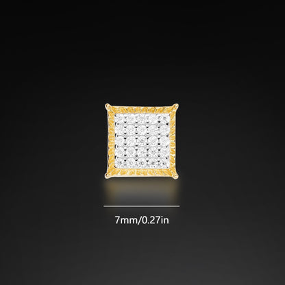 Moissanite Square Stud Earring