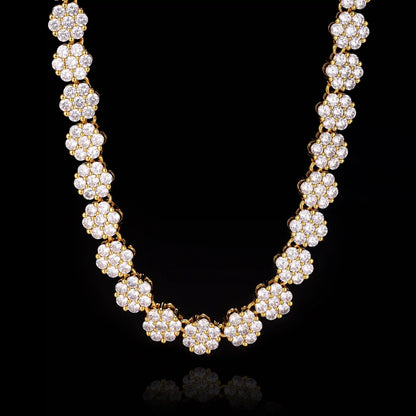 Iced Out 9MM Cluster Tennis Chain