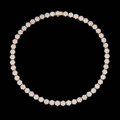 Iced Out 9MM Cluster Tennis Chain