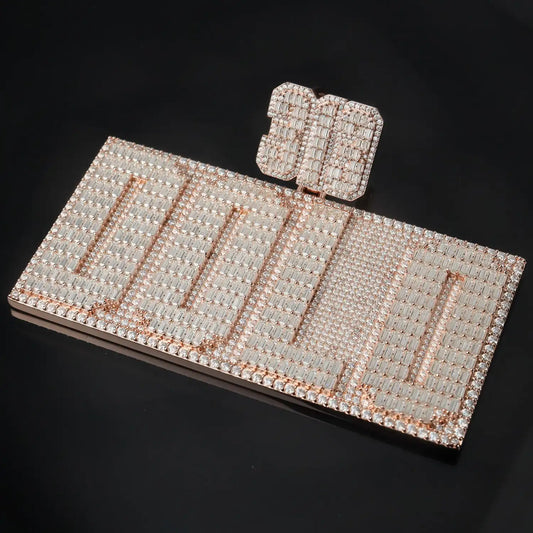 Custom Baguette Letter Box Pendant