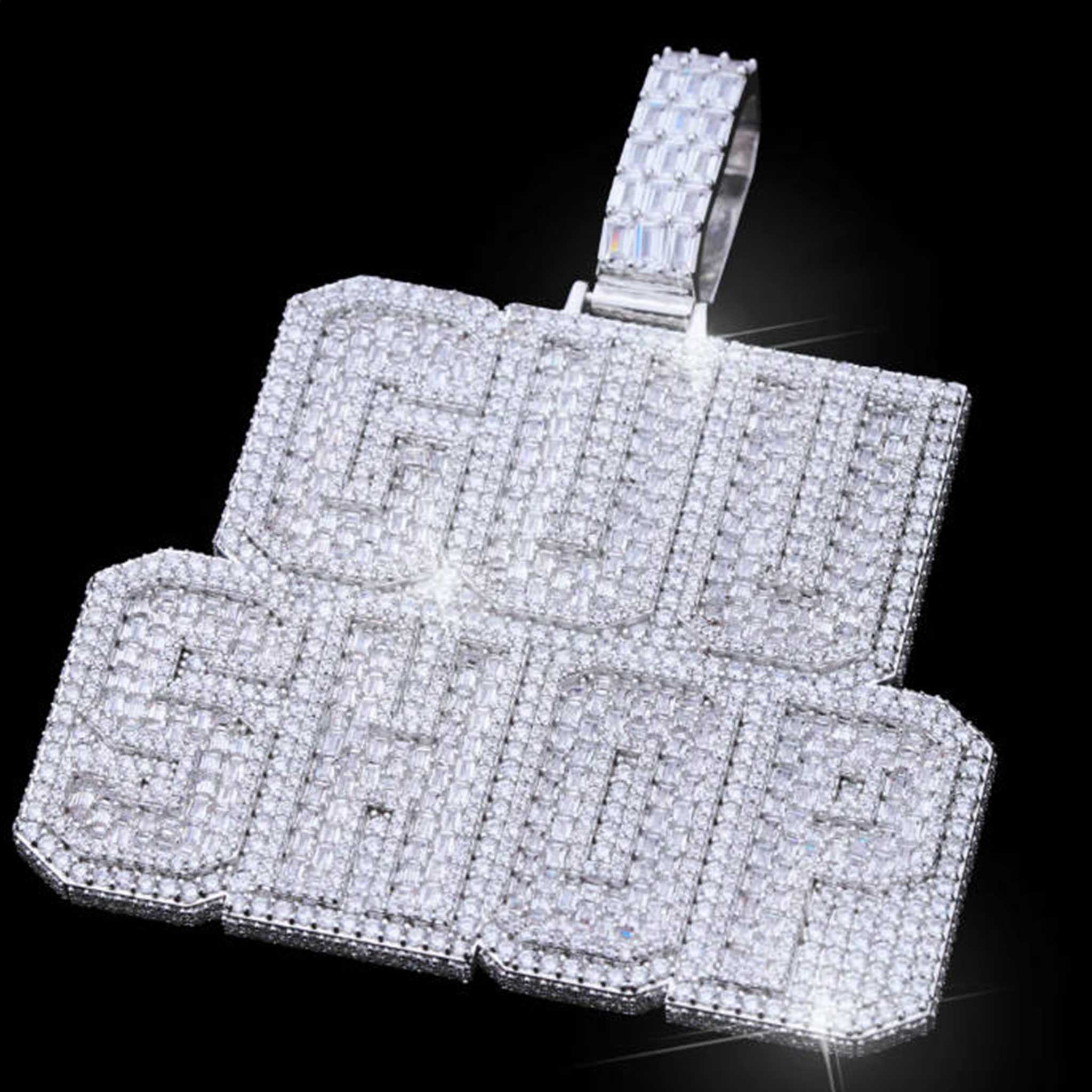Baguette Box Letter Custom Pendant
