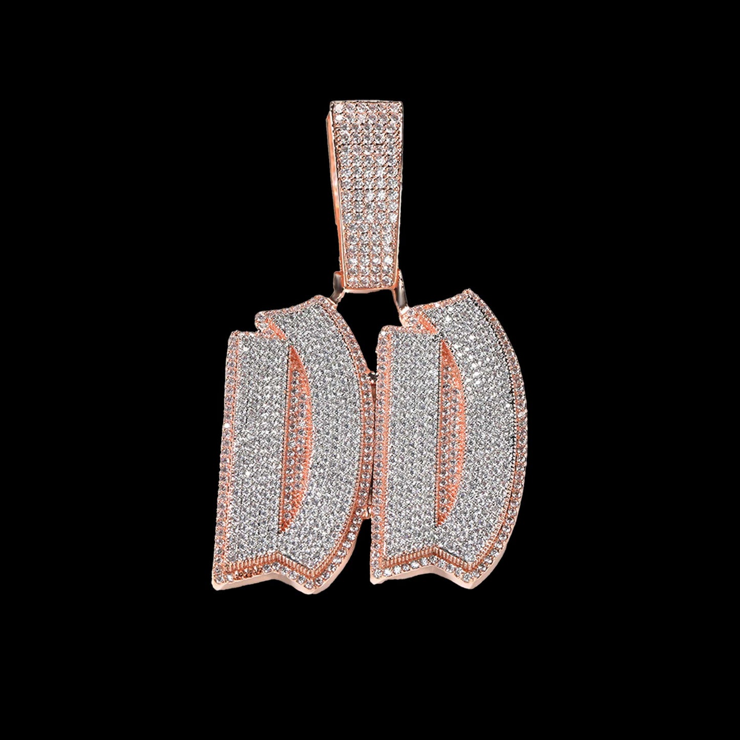 Double Layer Custom Letter Pendant