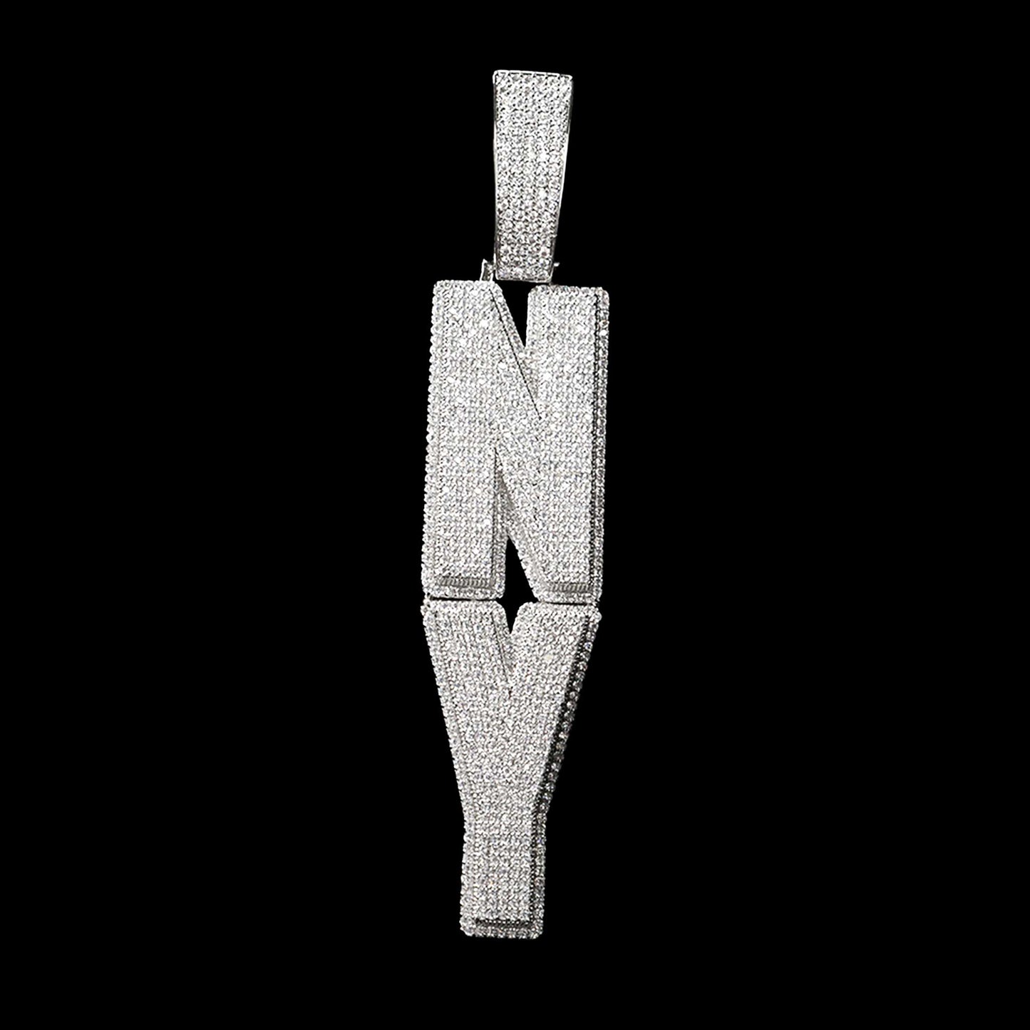 Double Layer Custom Letter Pendant